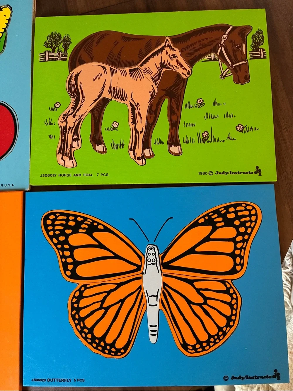Vintage puzzles bundle hard paperboard